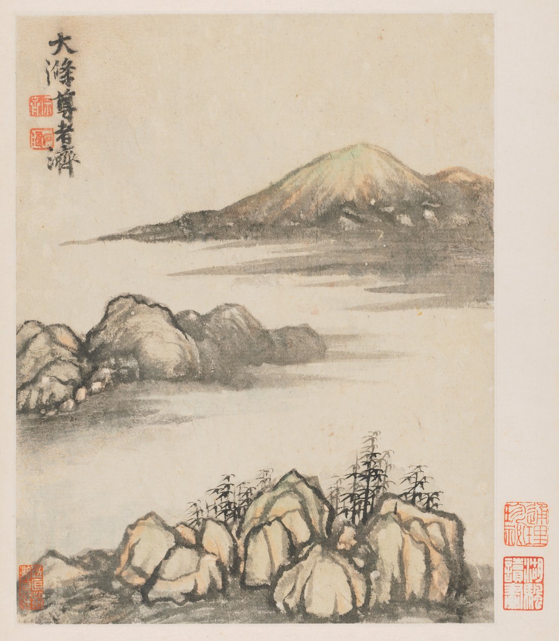 Reminiscenser av floden Qinhuai, 1642-1707. av Shitao