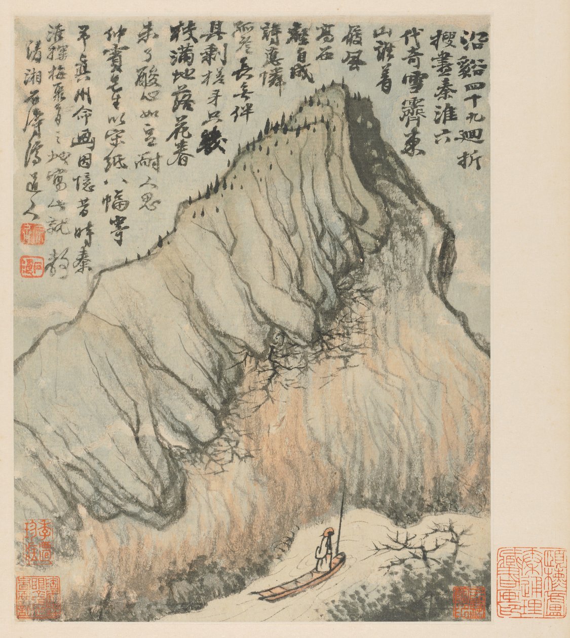 Reminiscenser av floden Qinhuai, 1642-1707. av Shitao