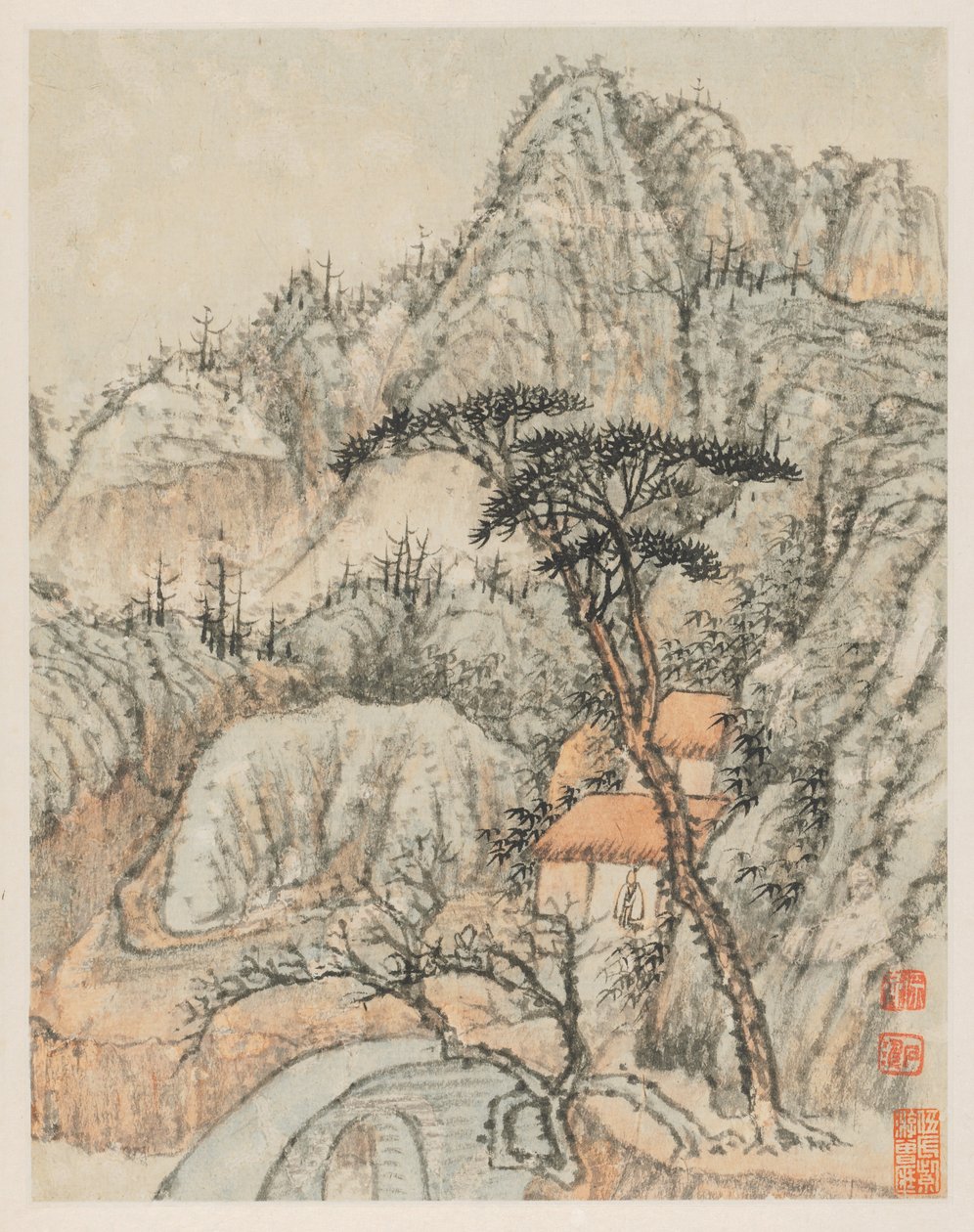 Reminiscenser av floden Qinhuai, 1642-1707. av Shitao