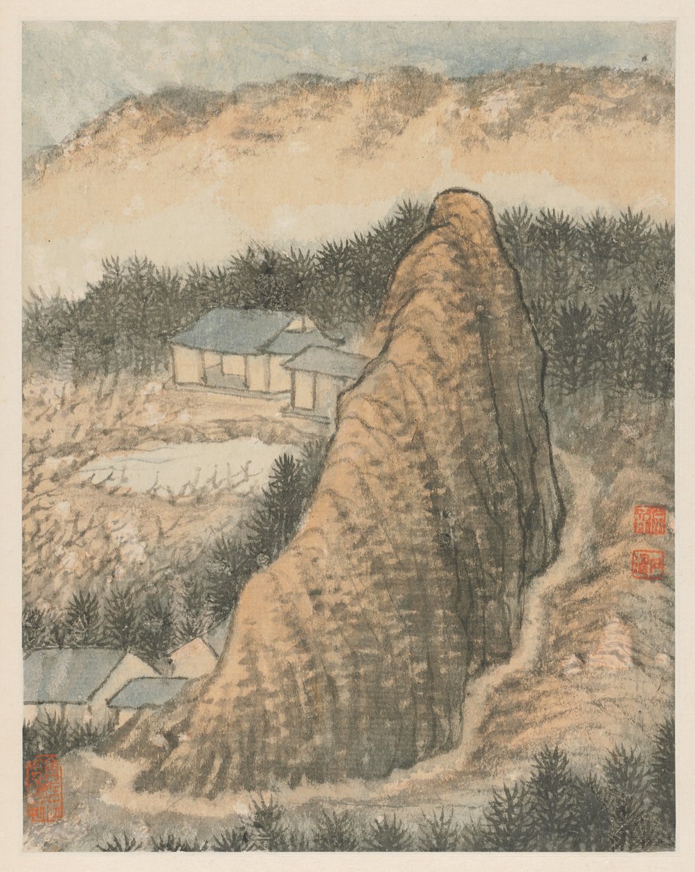 Reminiscenser av floden Qinhuai, 1642-1707. av Shitao