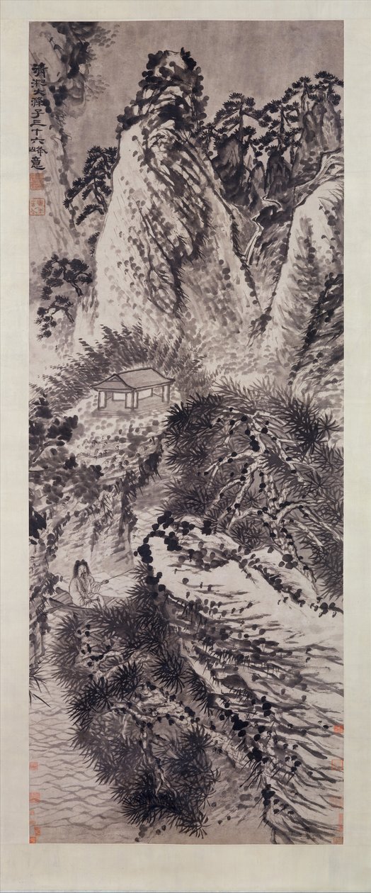 Trettiosex toppar av Mount Huang Recollected, ca. 1705. av Shitao