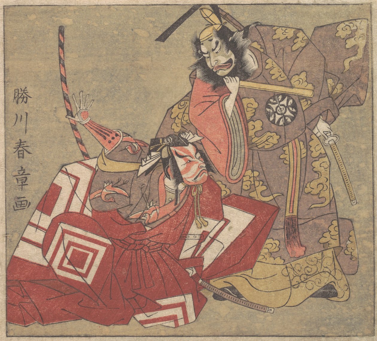 Scen ur ett drama, 1700-tal. av Shunsho
