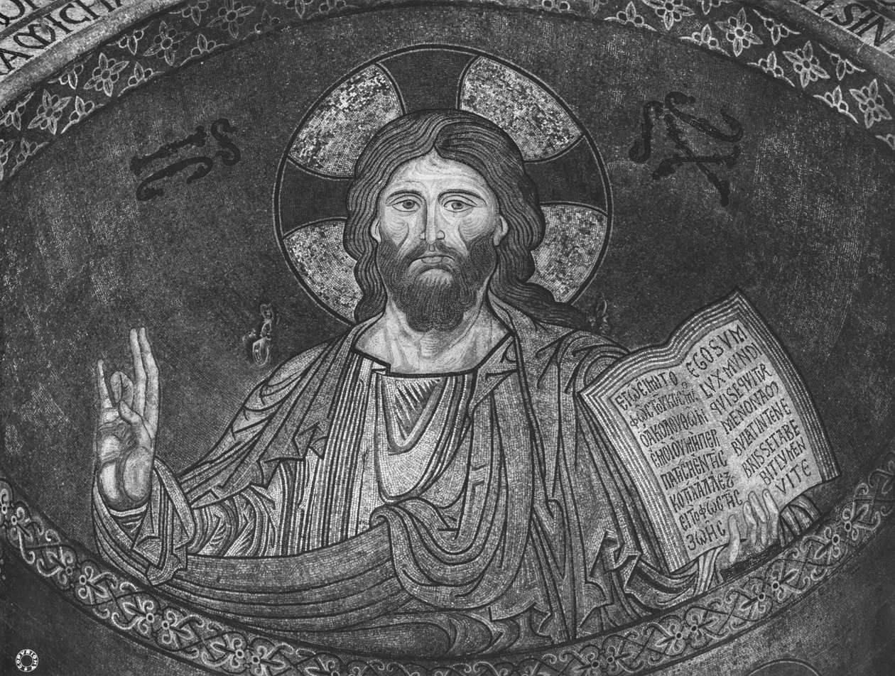 Christ Pantocrator (mosaik) av Sicilian School