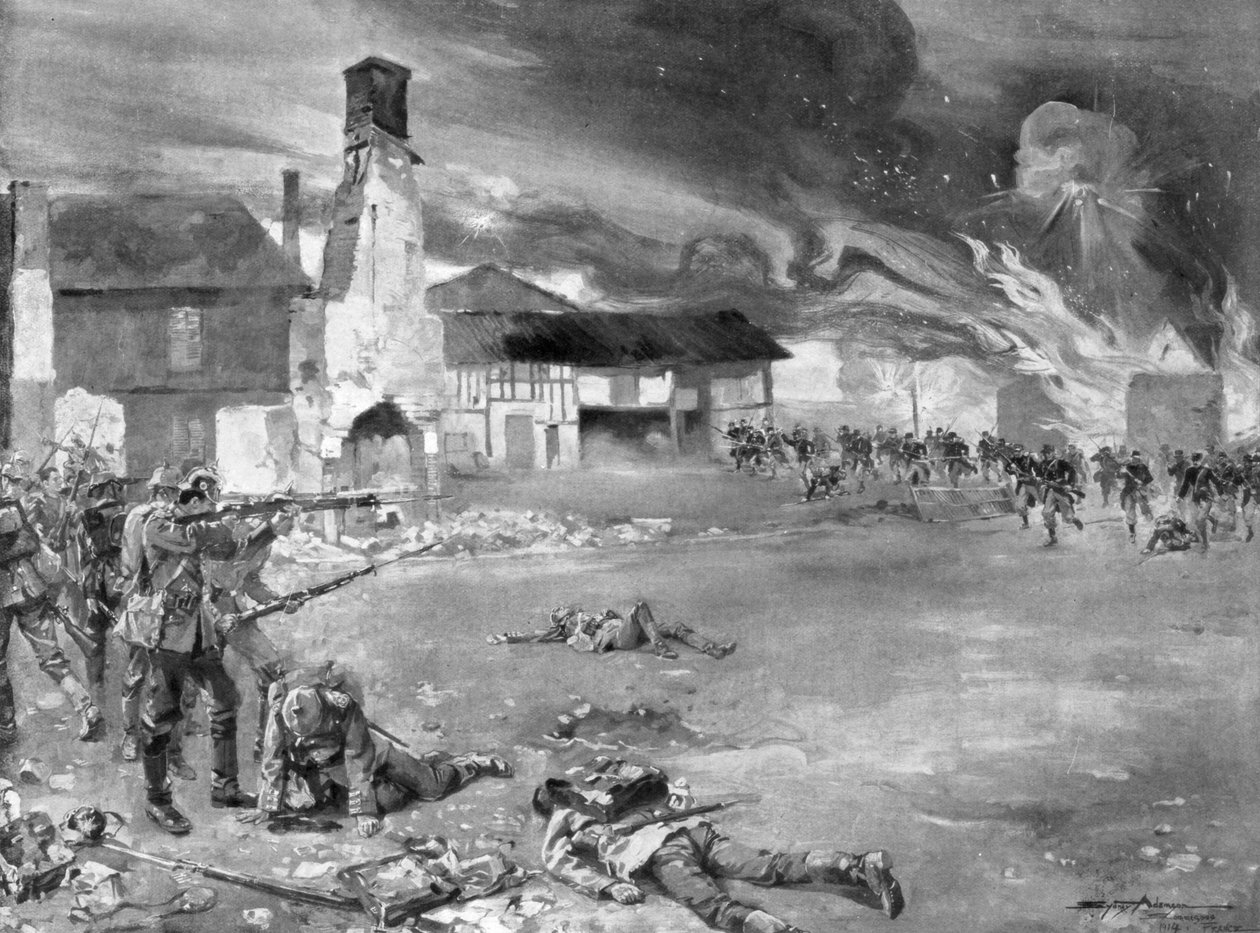 Slaget vid Sommesous, 1914, 1926. av Sidney Adamson