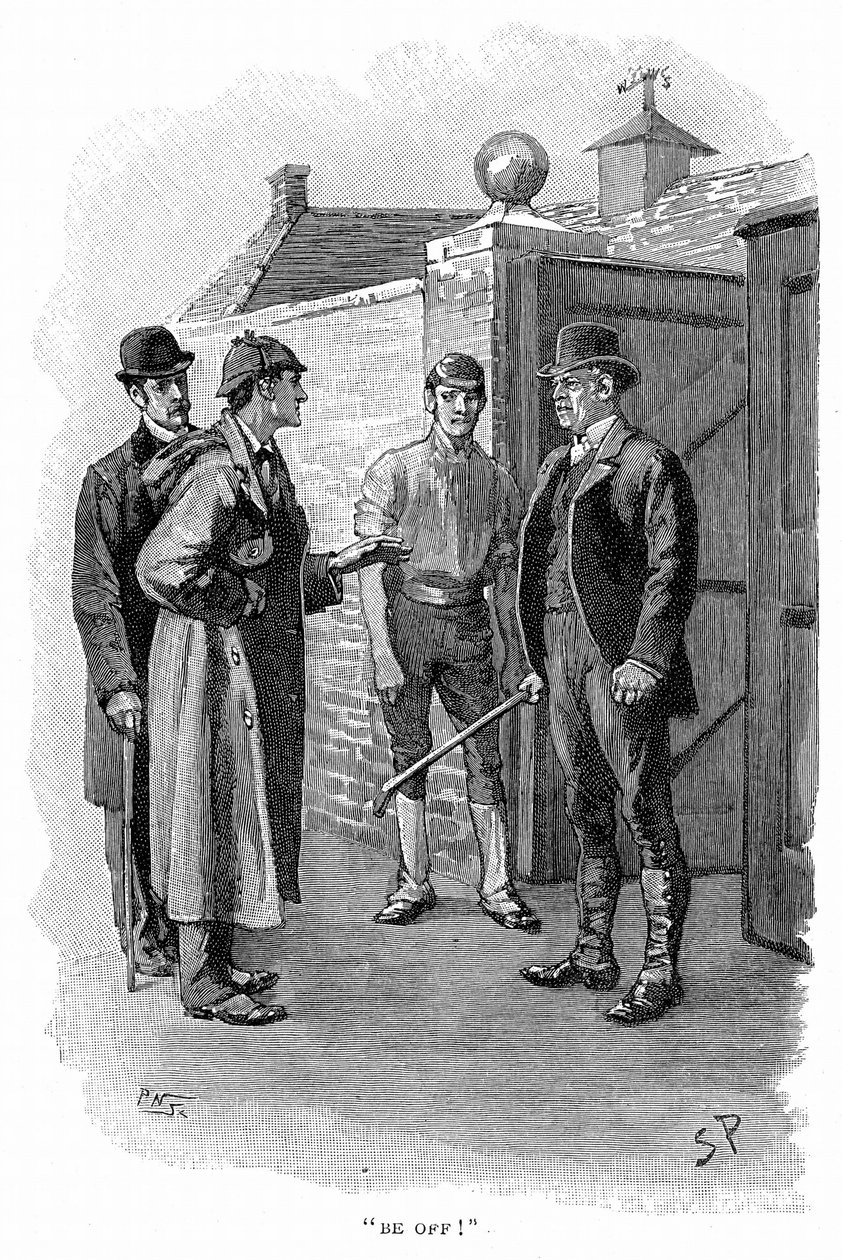 Sherlock Holmes och Dr Watson undersöker av Sidney Paget