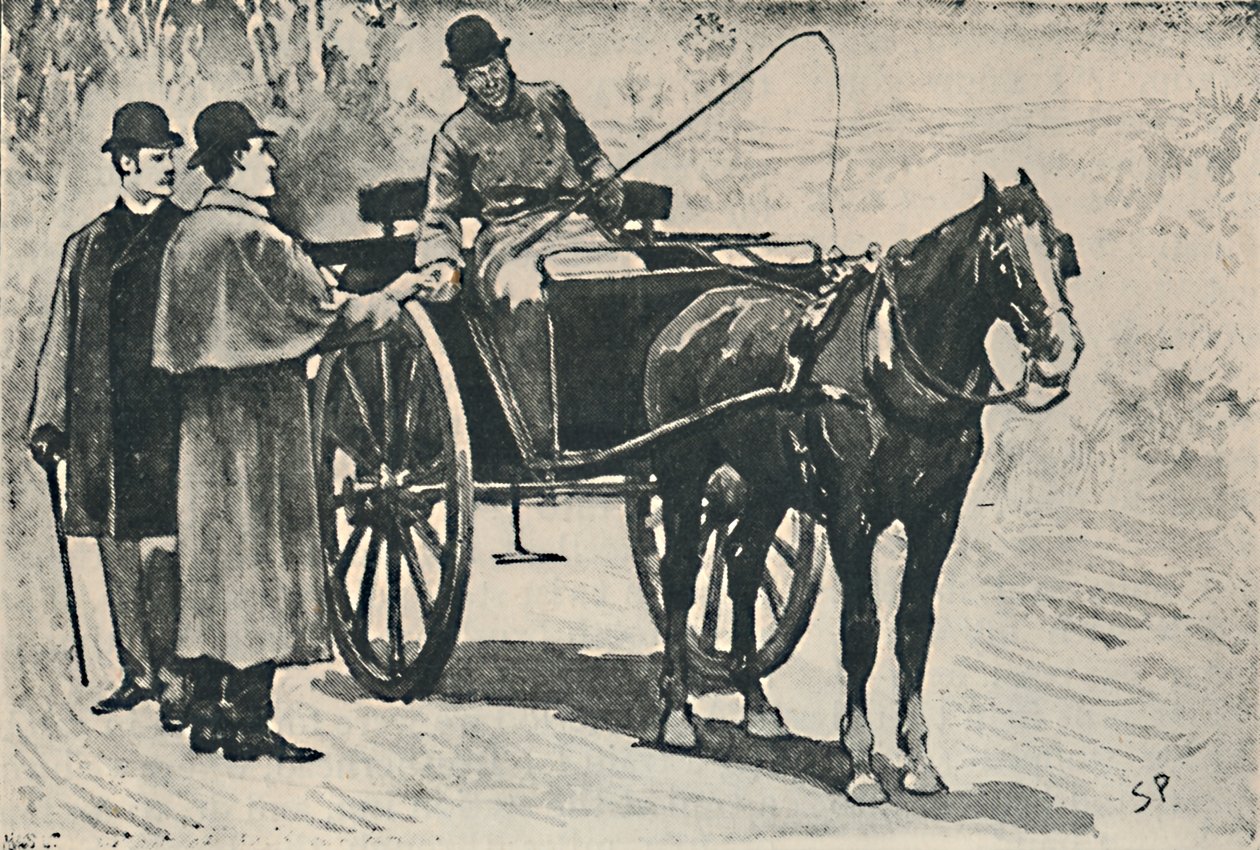 Vi gick av, betalade vår biljett., 1892 av Sidney Paget