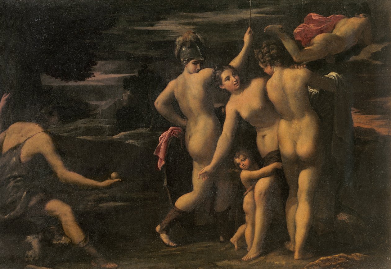 The Judgment of Paris (olja på koppar) av Sigismondo Scarsellino