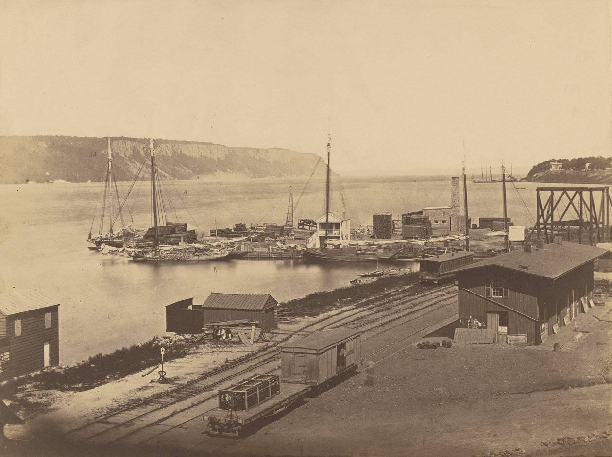 Palisades, Hudsonfloden, Yonkers Docks av Silas A. Holmes