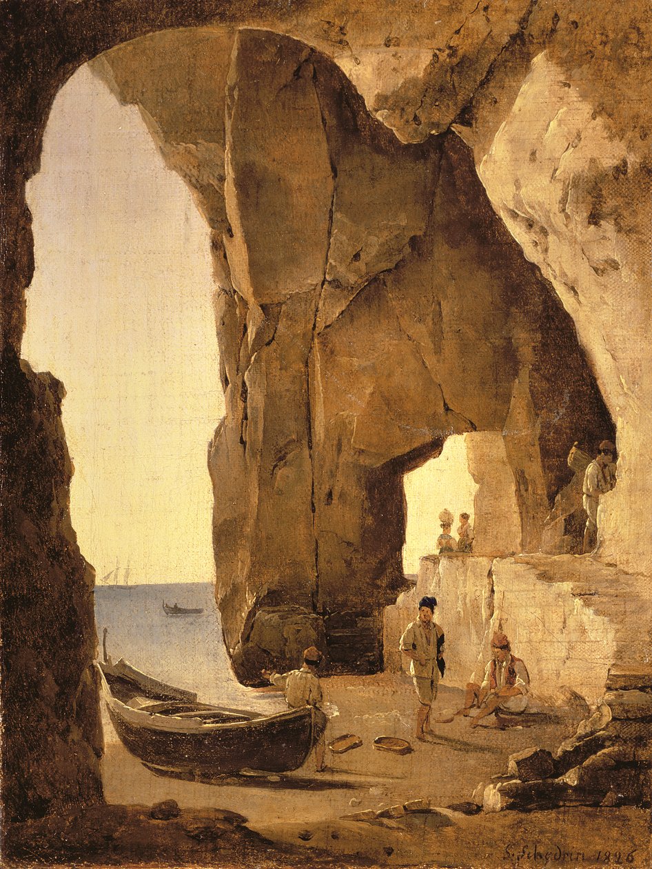Grotta i Sorrento, 1826 av Silvestr Fedosievich Shchedrin