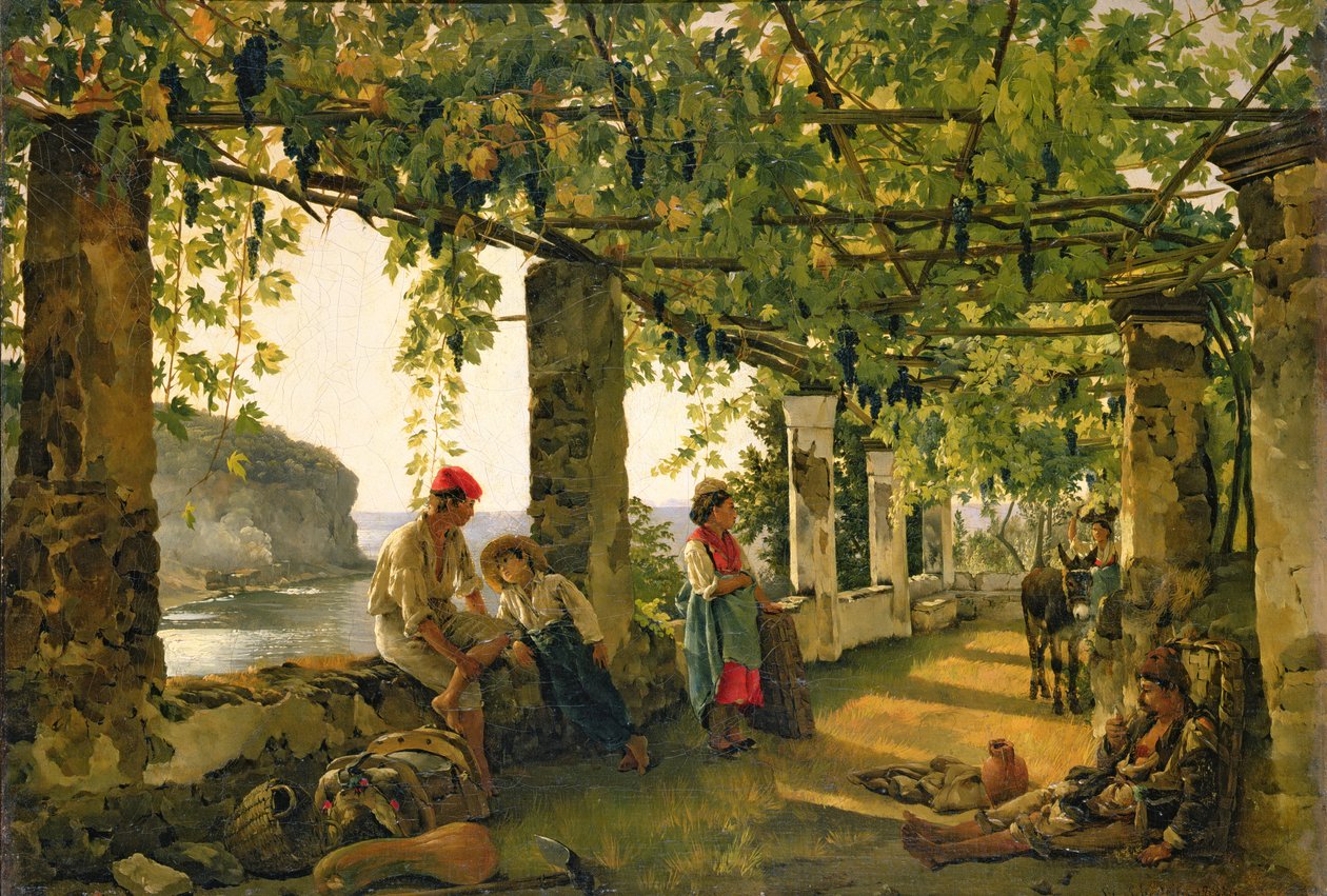 Veranda med vridna vinrankor, 1828 av Silvestr Fedosievich Shchedrin