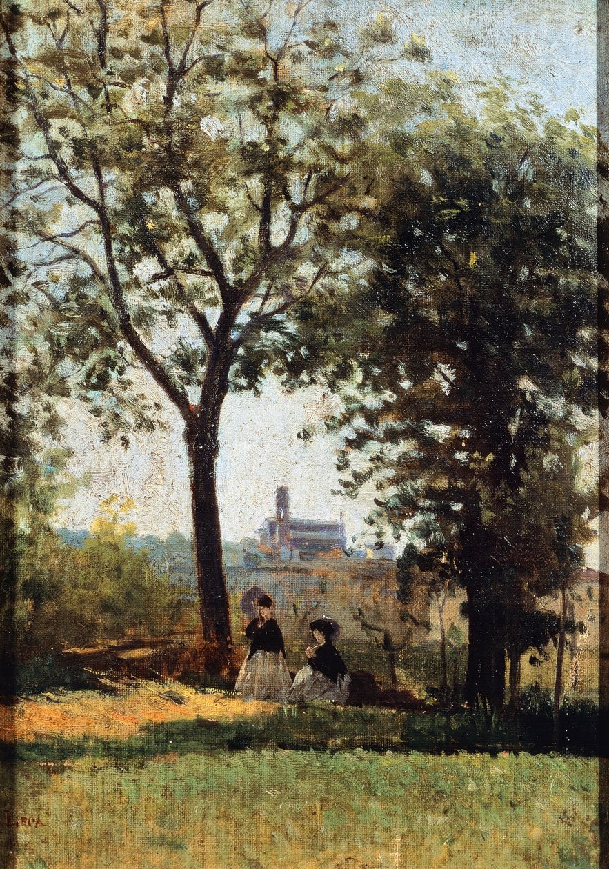 Monte alle Croci, av Silvestro Lega (1826-1895) av Silvestro Lega