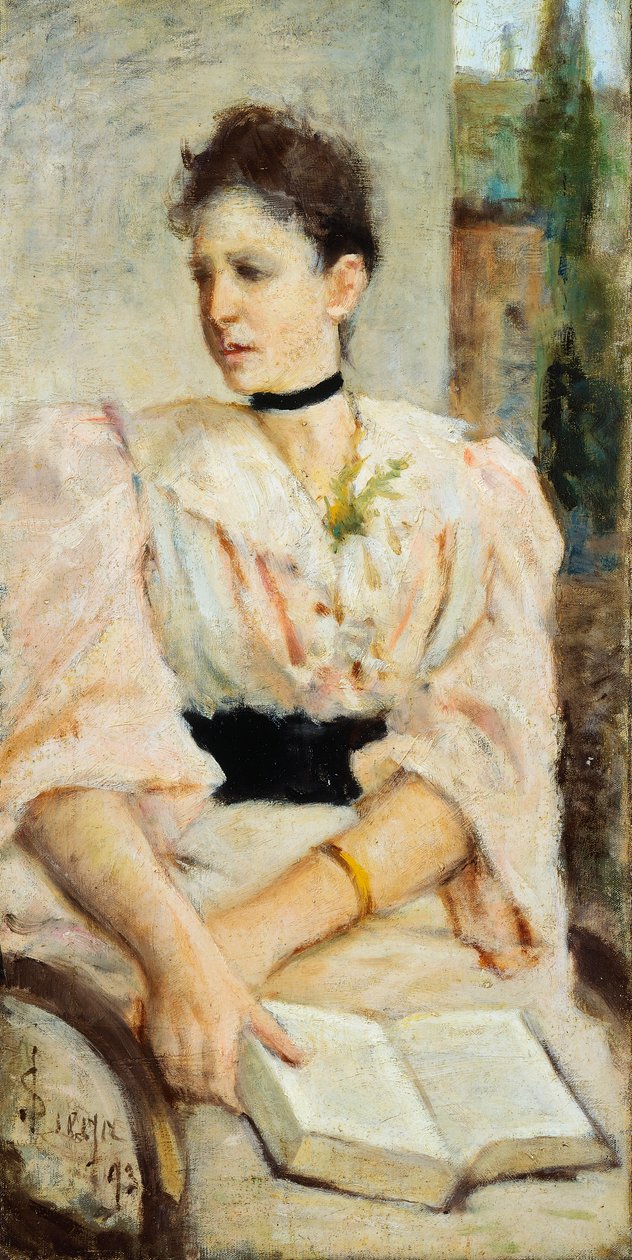 Porträtt av Paola Bandini av Silvestro Lega