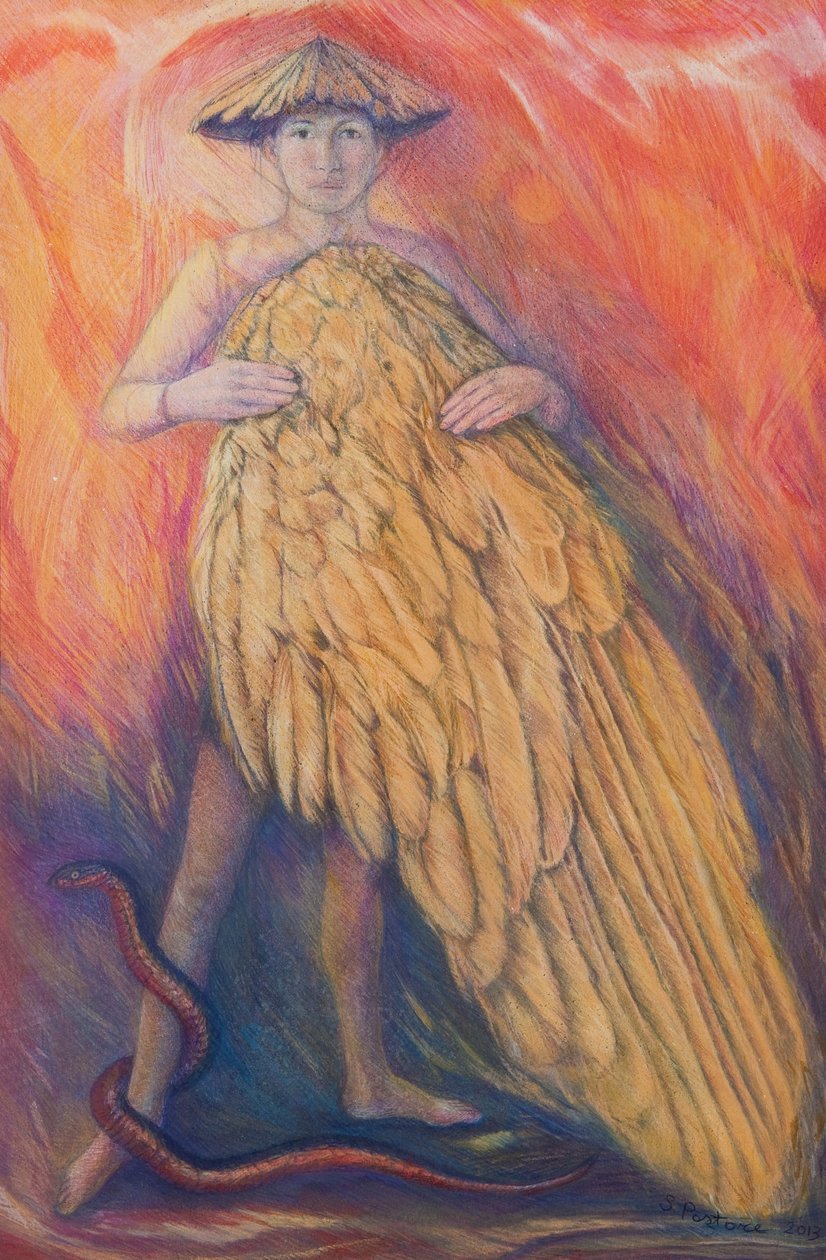 The Gift, 2013 (pastell på papper) av Silvia Pastore