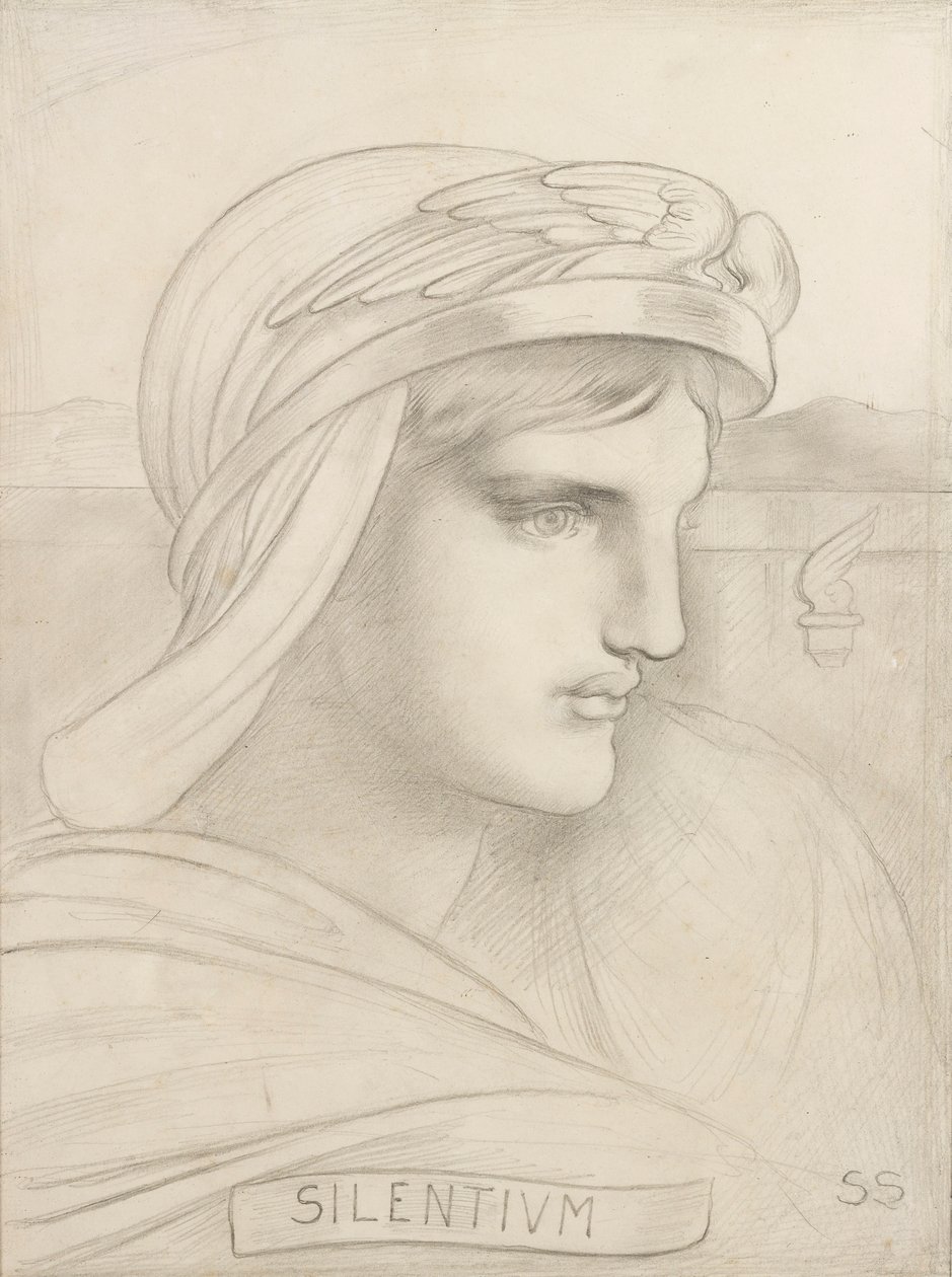 tystnad (penna) av Simeon Solomon