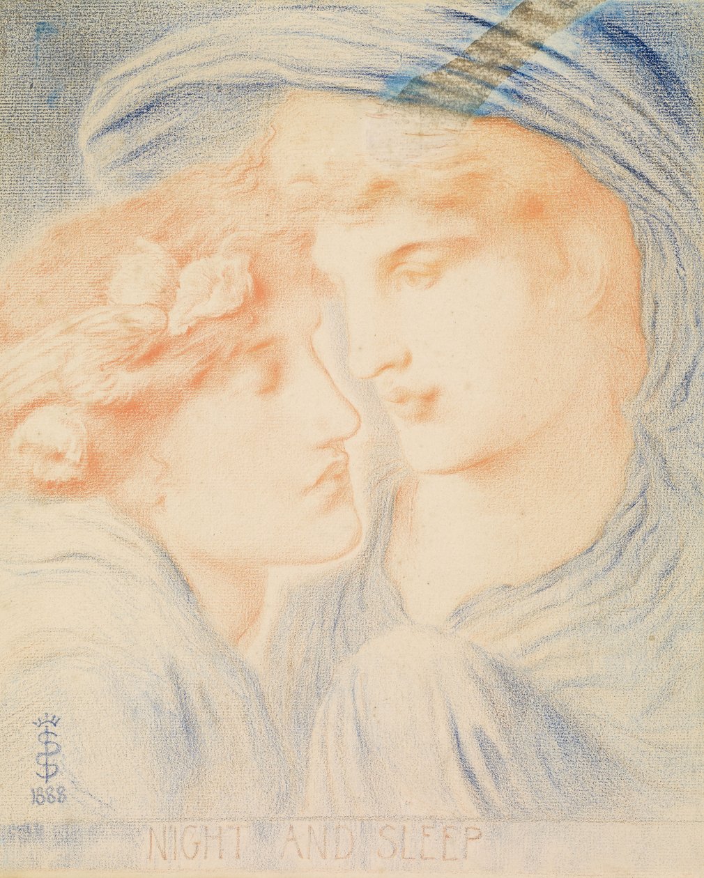 Natt och sömn, 1888 av Simeon Solomon