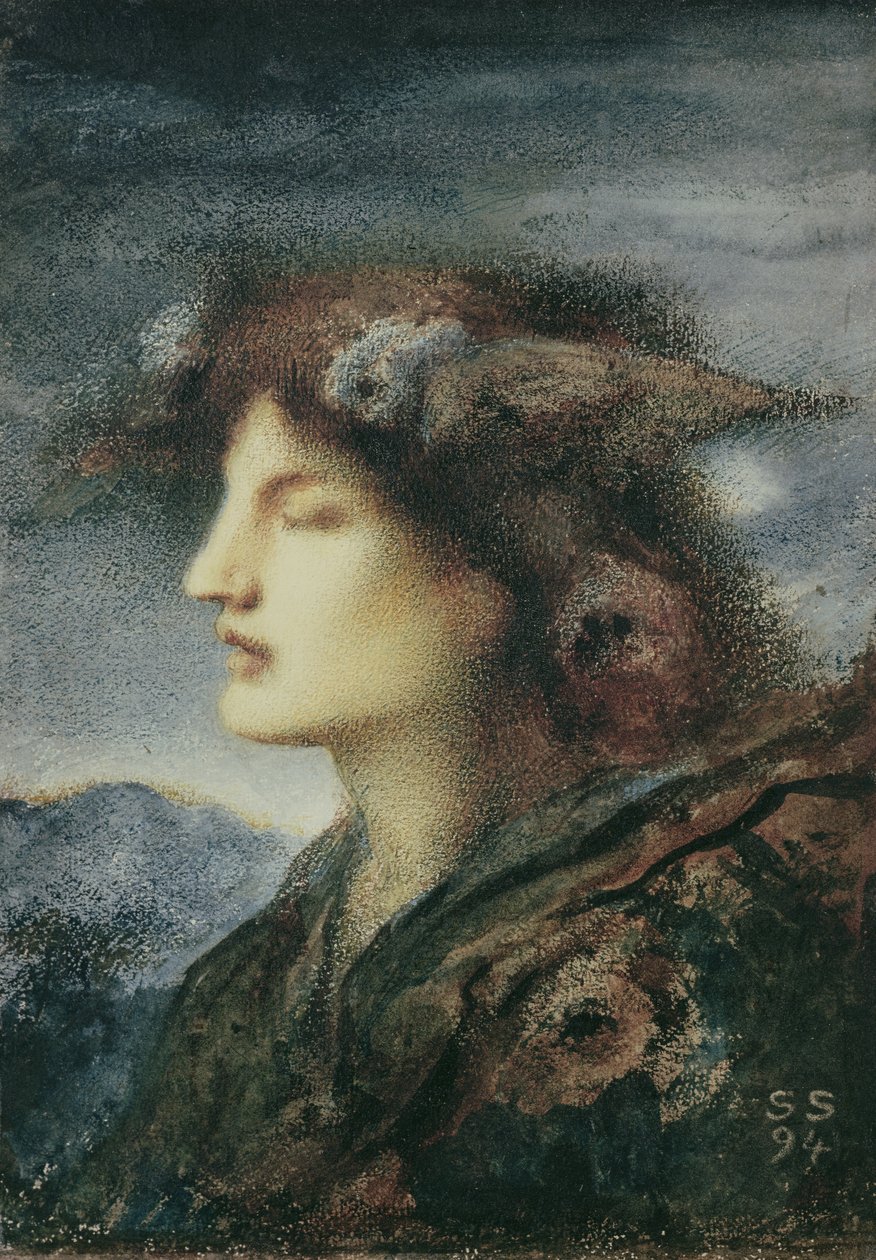 Sömn, 1894 av Simeon Solomon