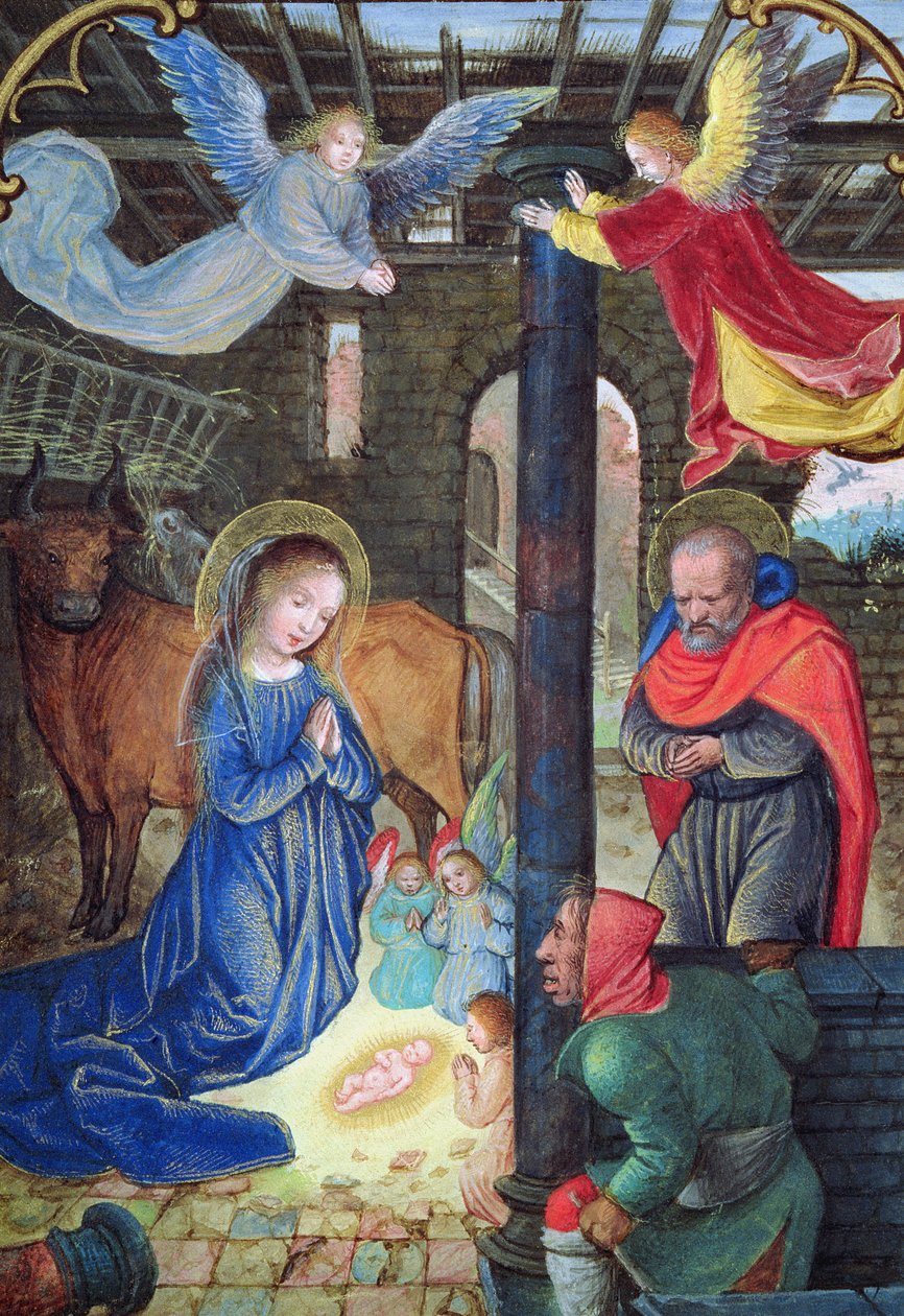 W.99 fol.18v The Nativity, c.1530 av Simon Bening