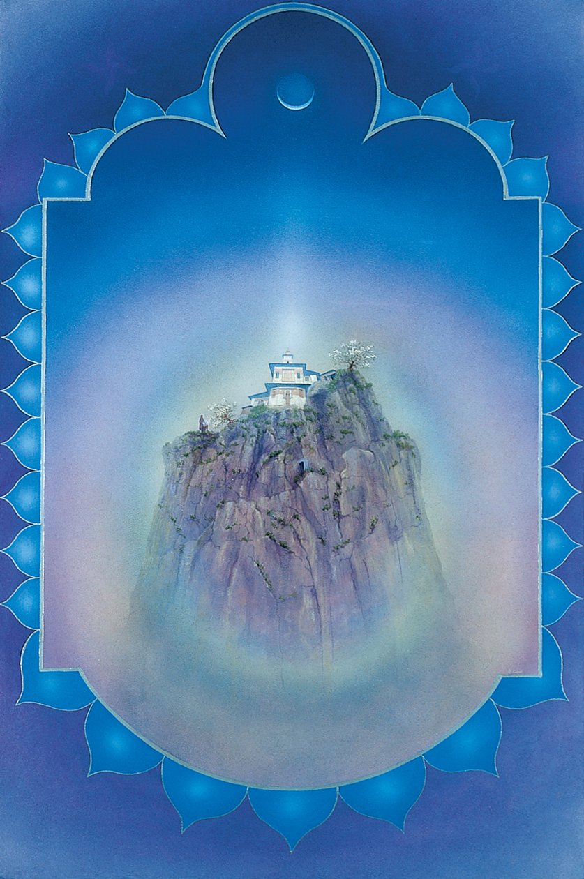 Radiant Mountain (akryl på duk) av Simon Cook