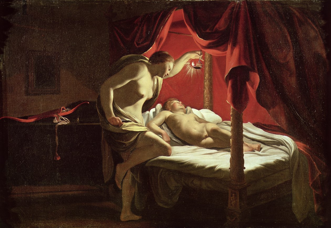 Psyke och Amor, ca 1627 av Simon Vouet