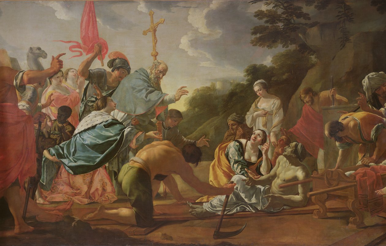 Uppfinningen av det sanna korset av Simon Vouet