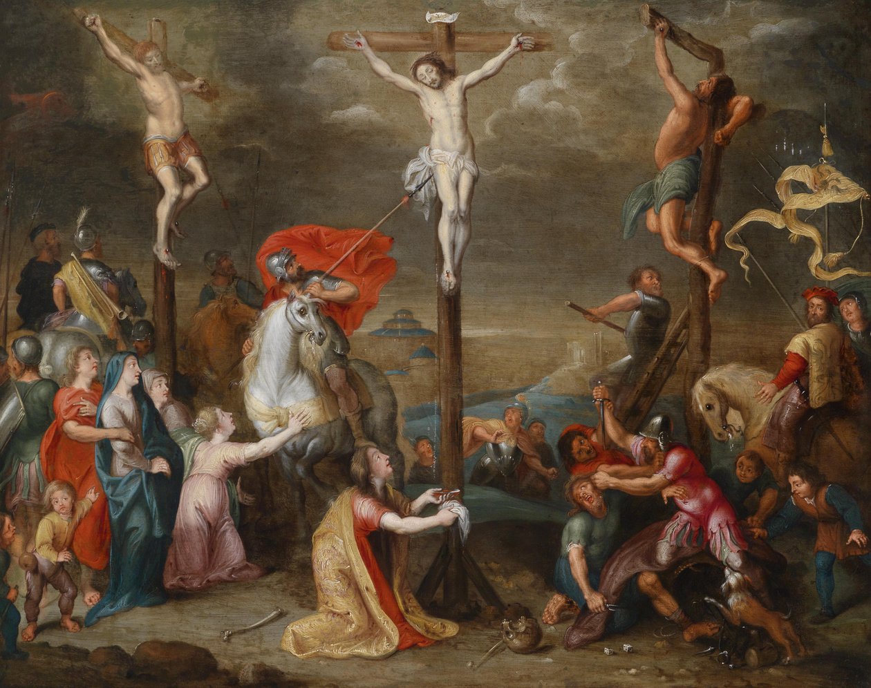 Christus am Kreuz av Simon de Vos