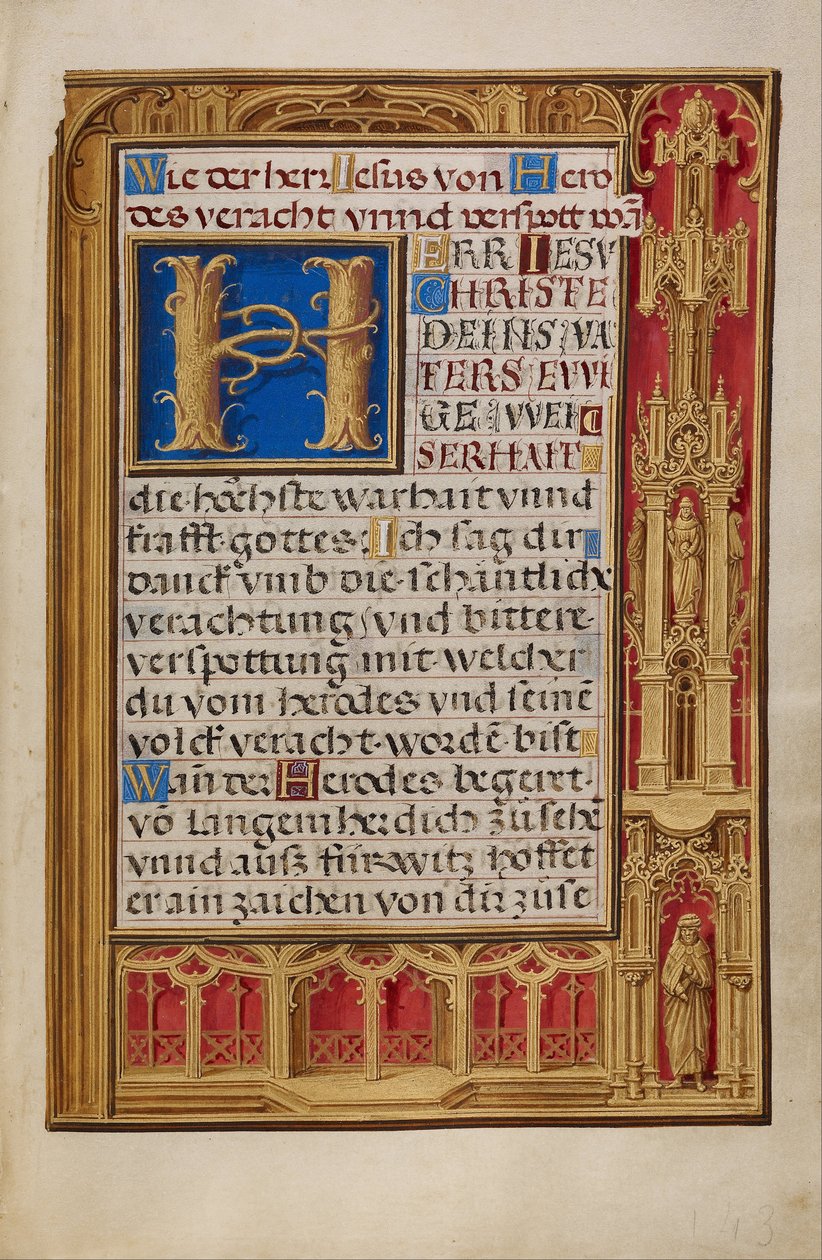 Dekorerad text sida av Simon Bening