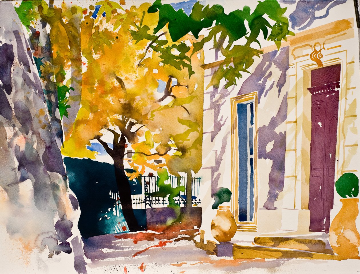 Chez M  Mme Boyer, 2010 (akvarell) av Simon Fletcher