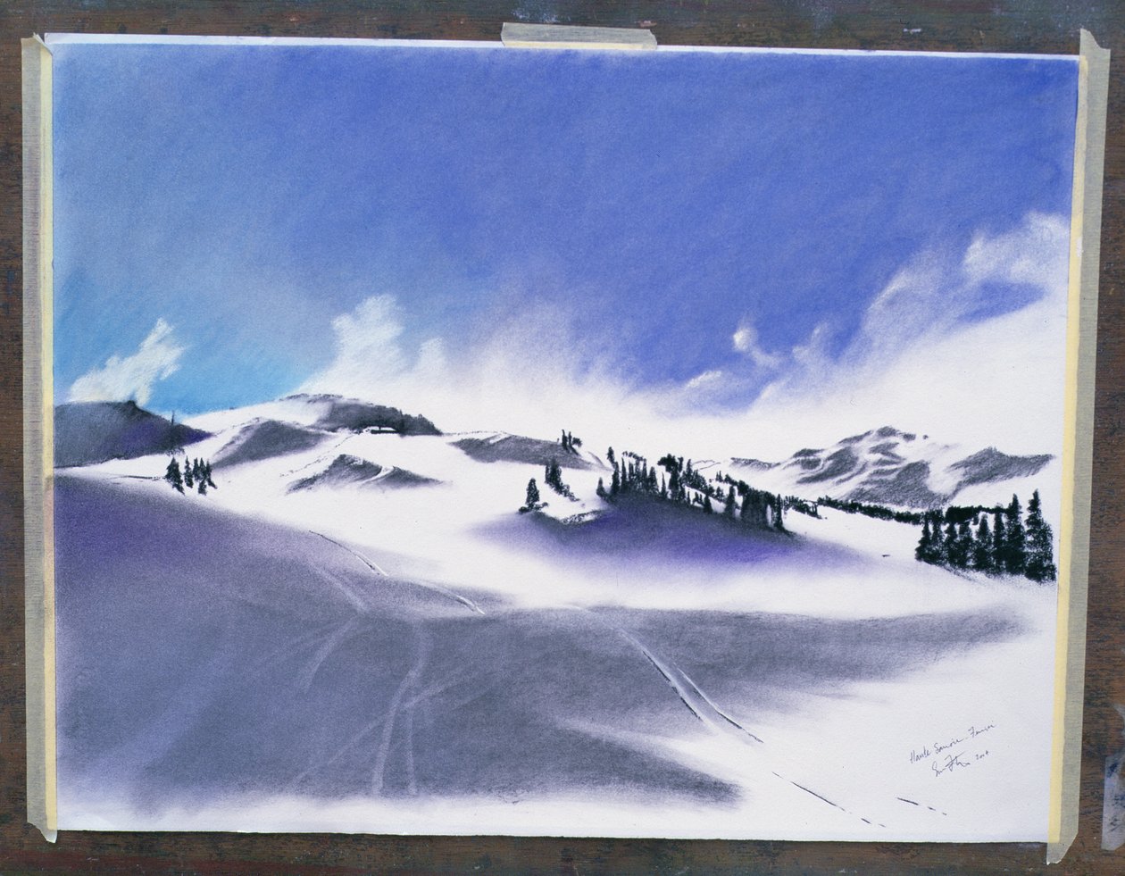 Haute-Savoie, februari, 2006 (blandteknik) av Simon Fletcher