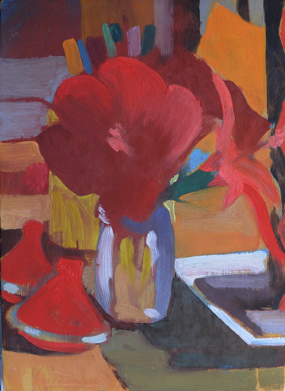 Moroccan red, 2014 (olja på pannå) av Simon Fletcher