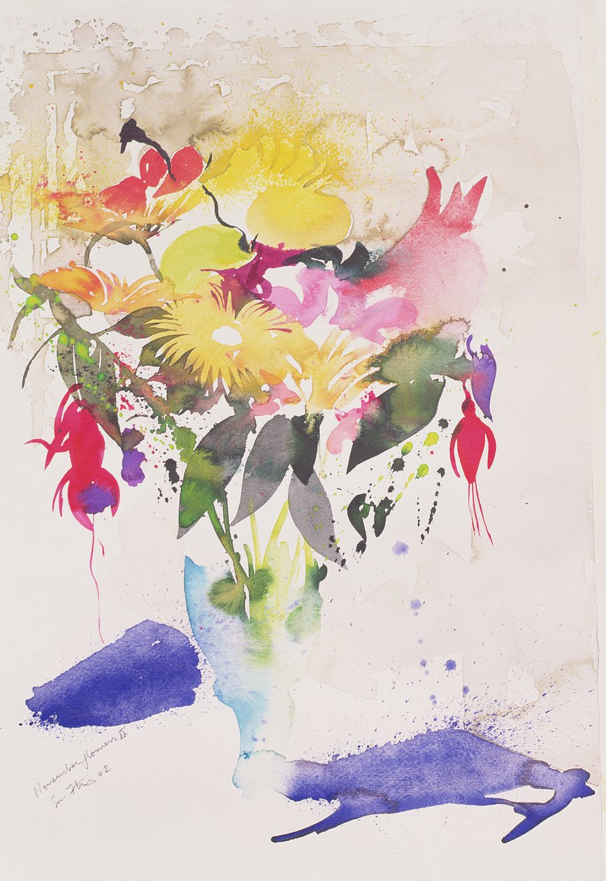November Flowers II, 2002 (akvarell) av Simon Fletcher