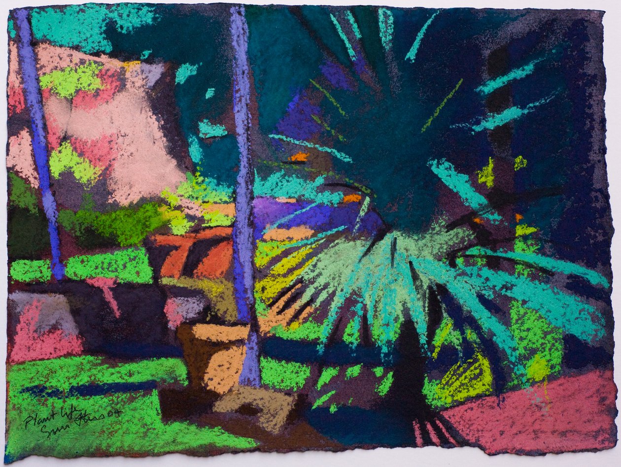Plant Life II (pastell på papper) av Simon Fletcher