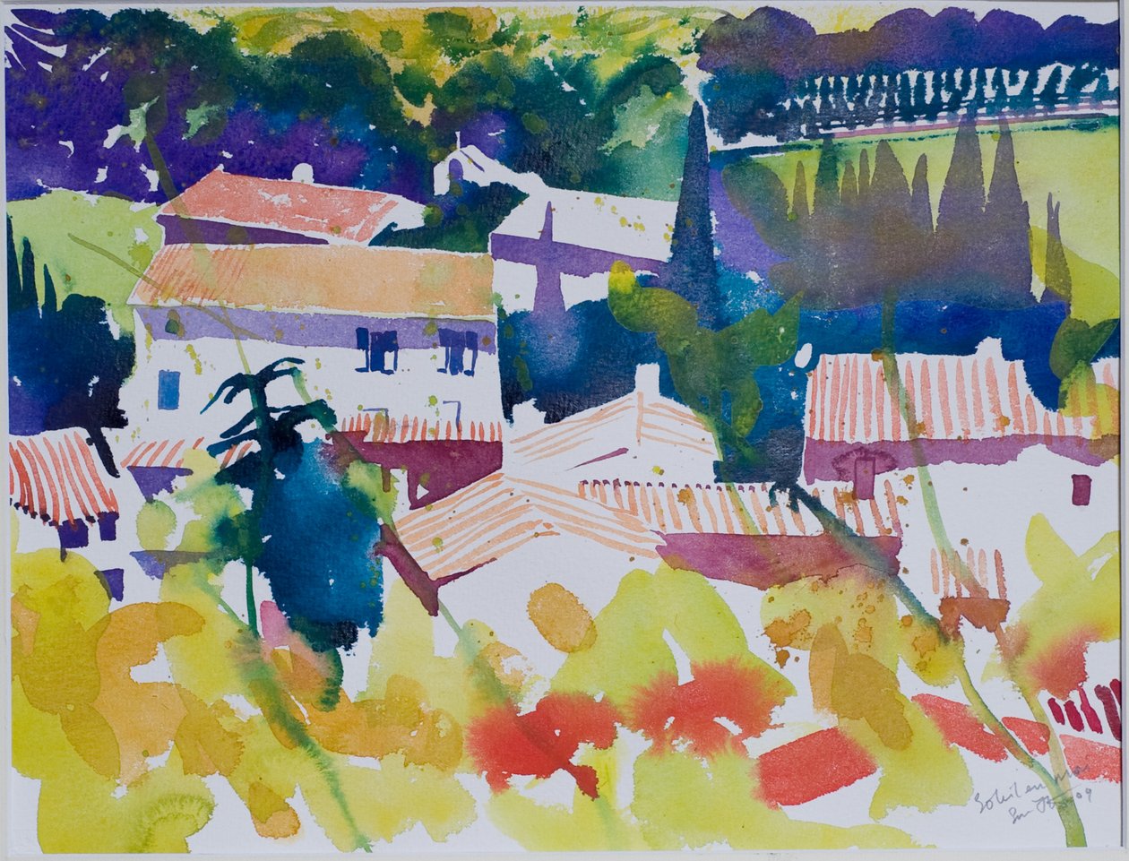 Sol i maj, 2009 (akvarell) av Simon Fletcher