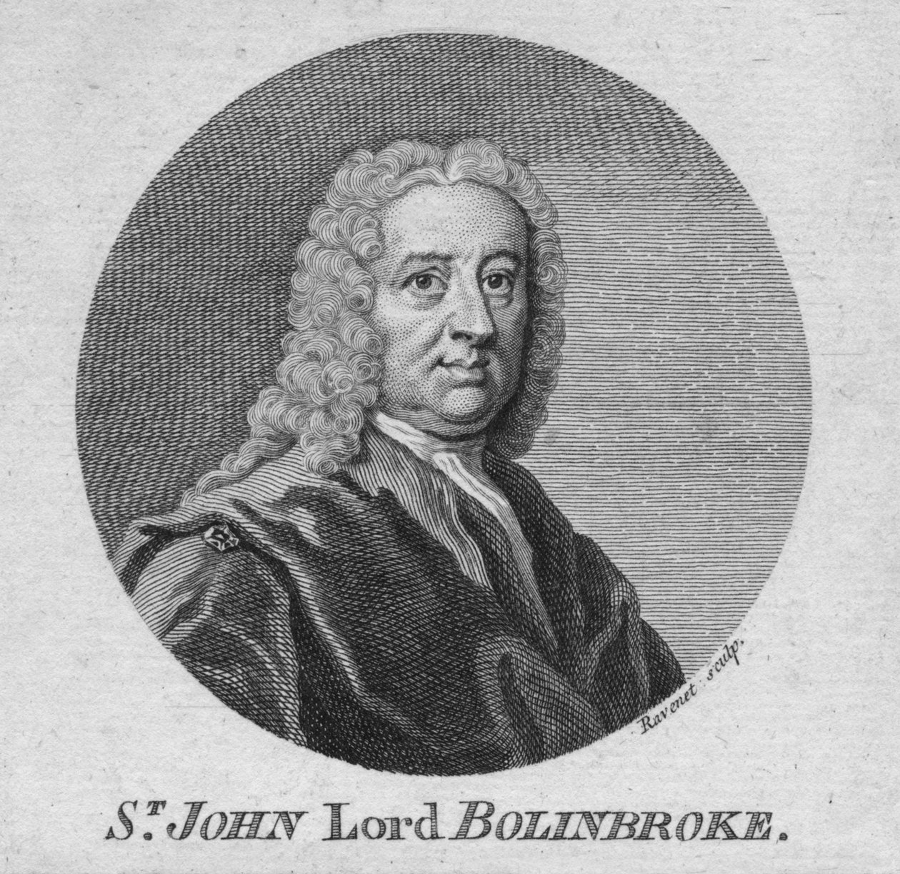 St. John Lord Bolinbroke, c1750-talet. av Simon Francois Ravenet