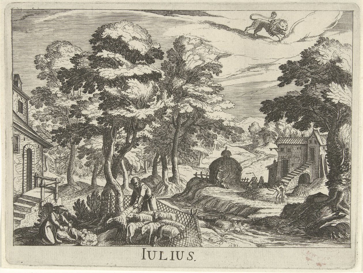 juli Julius (titel på objekt) Tolv månader (serietitel) av Simon Frisius