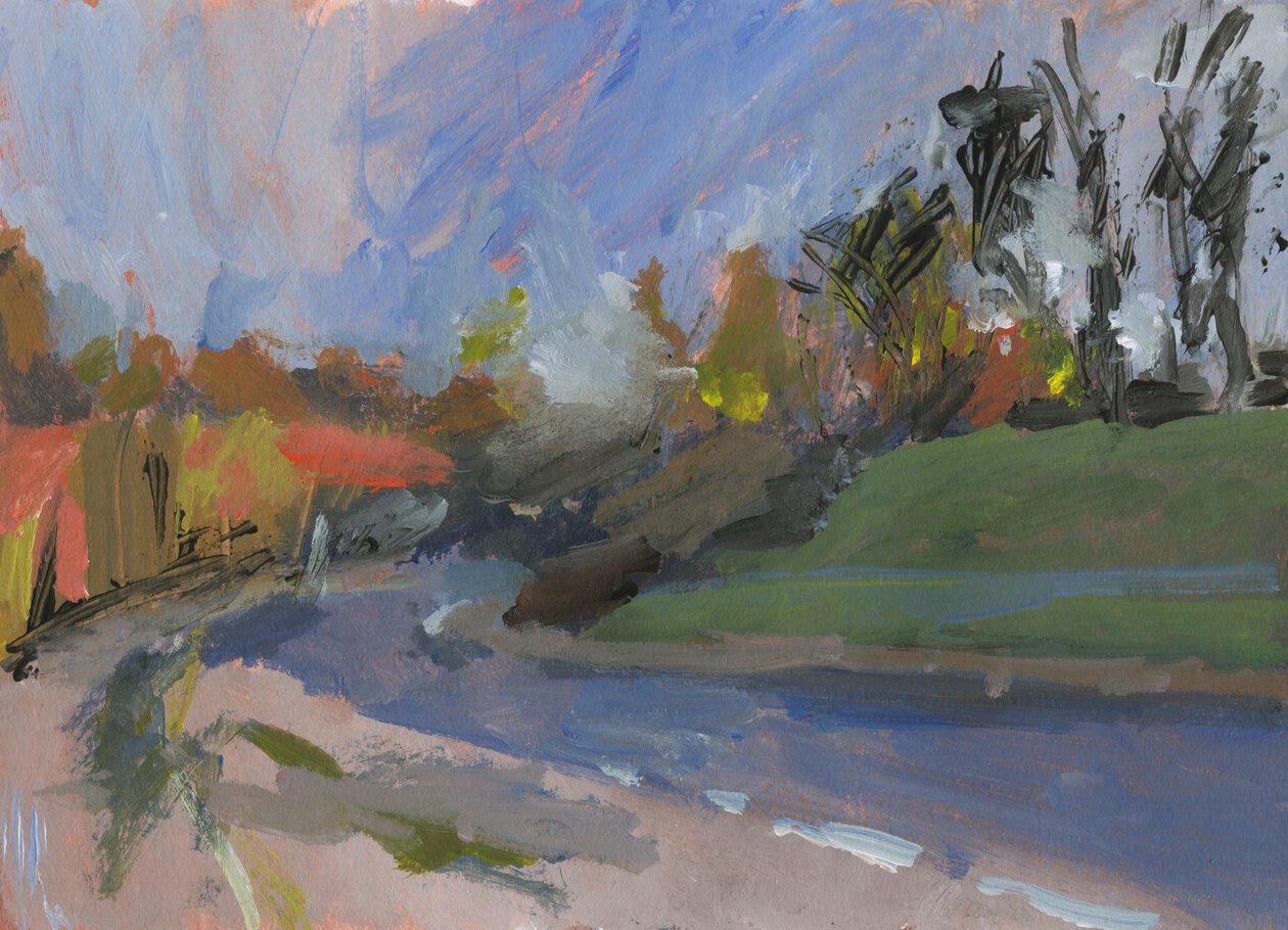 Underpass, 2024 (akryl på papper) av Simon Neville