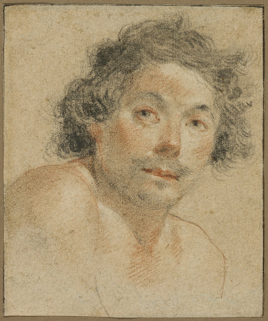 Bystporträtt av en ung man av Simon Vouet
