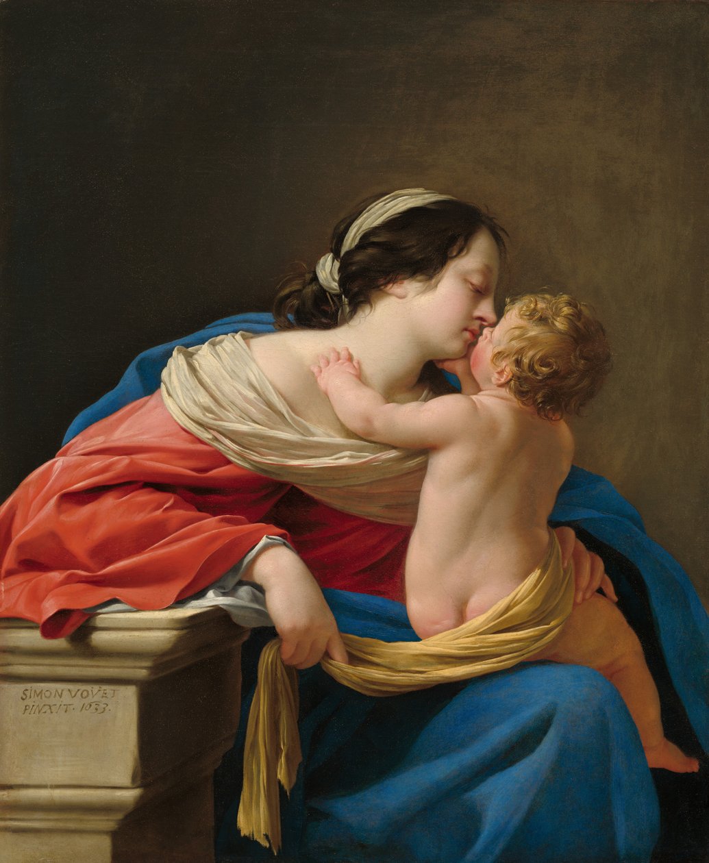 Madonna och barn av Simon Vouet