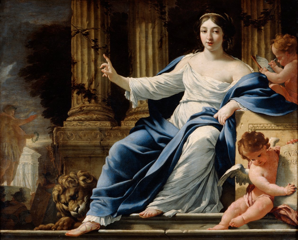 Polyhymnia, vältalighetens Muse, 1600-talet av Simon Vouet