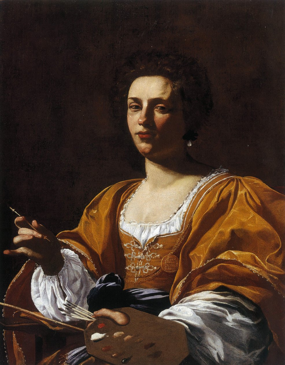 Porträtt av Artemisia Gentileschi, 1623-1626. av Simon Vouet