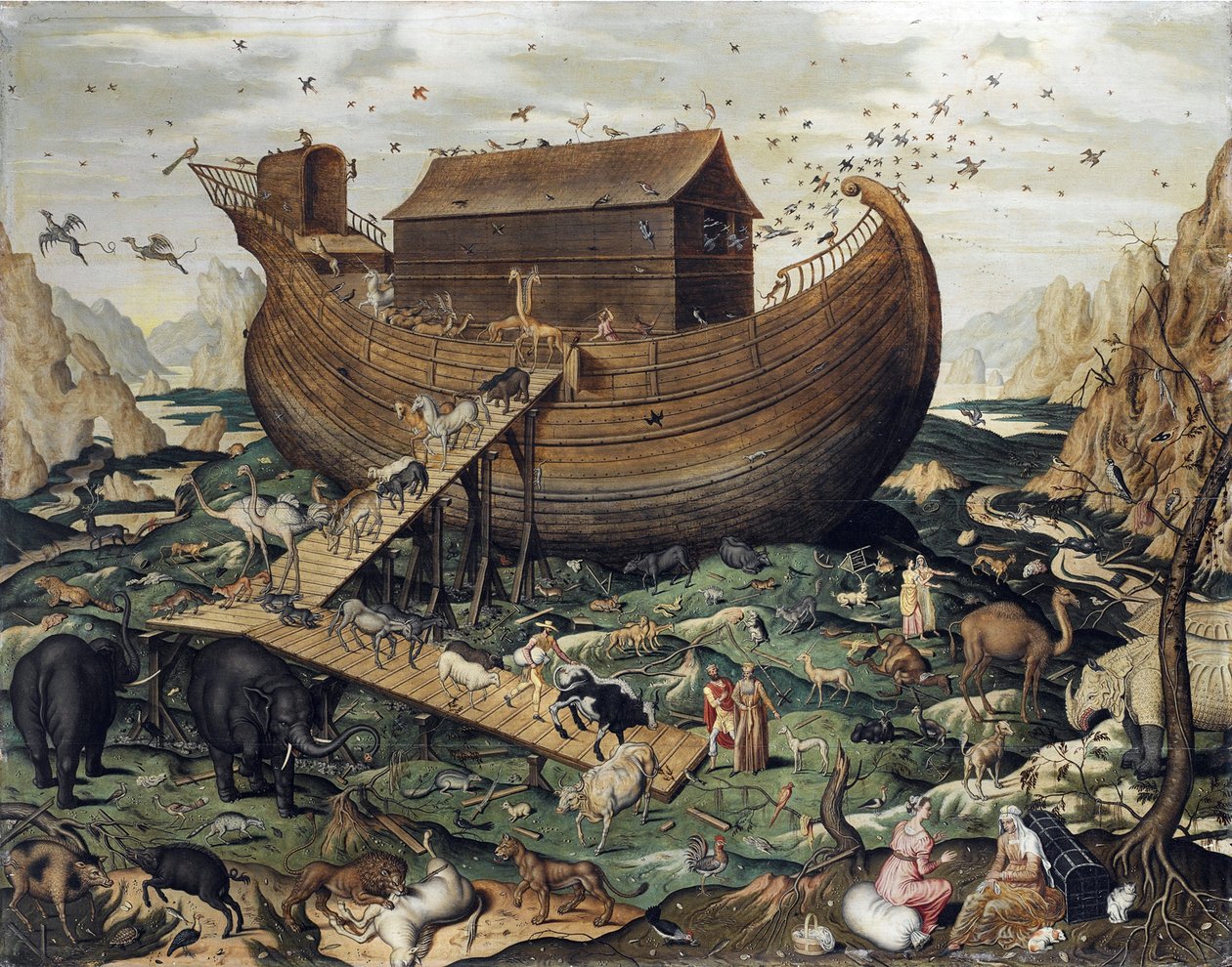 Noaks ark på berget Ararat av Simon de Myle