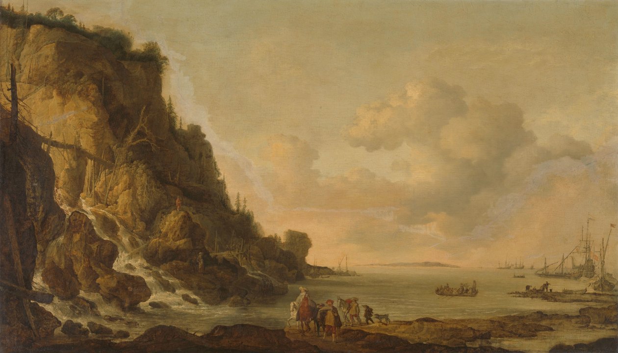 Klippiga kusten av Simon de Vlieger (attributed to)