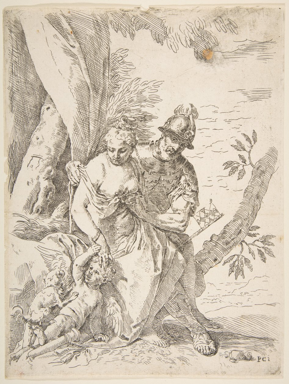 Mars, Venus och Amor av Simone Cantarini