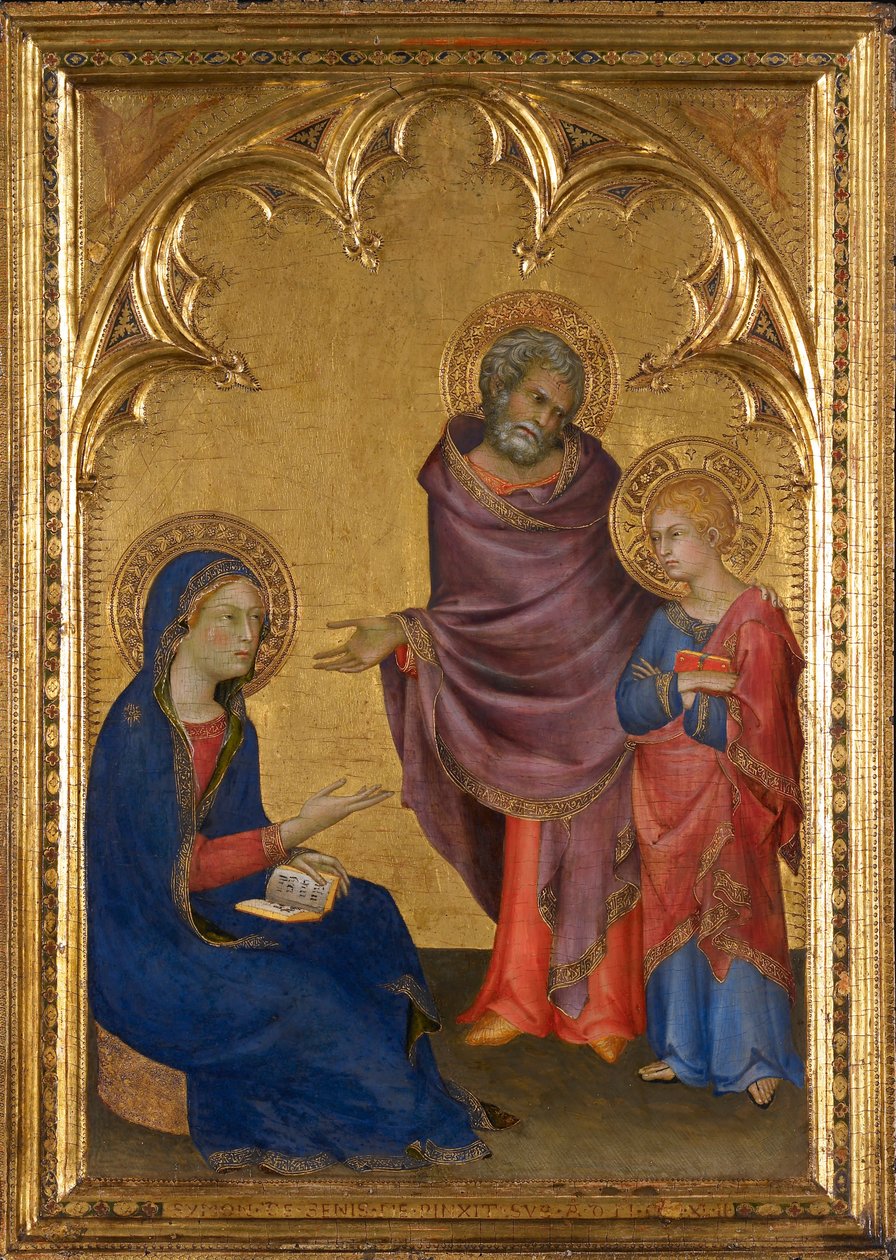 Kristus upptäcktes i templet av Simone Martini