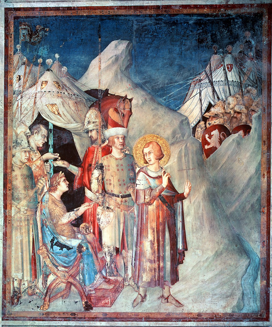 St. Martin avsäger sig sitt liv som soldat, från St. Martins liv, 1326 av Simone Martini