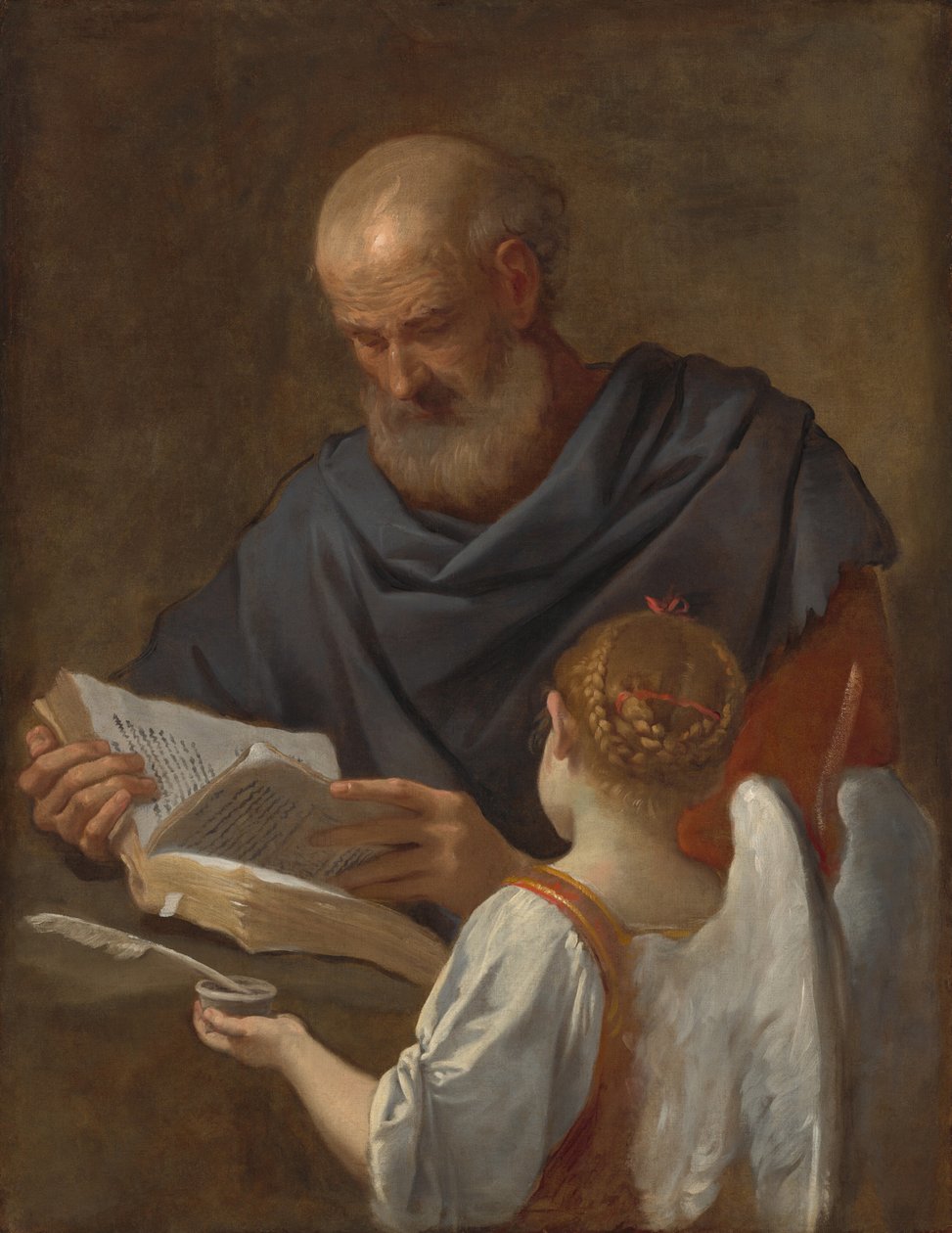 Sankt Matteus och ängeln av Simone Cantarini