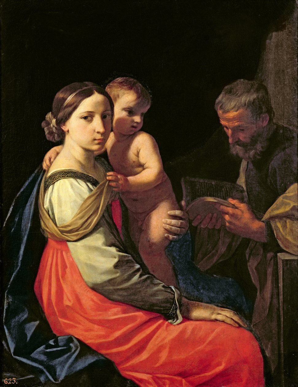 Den heliga familjen av Simone Cantarini