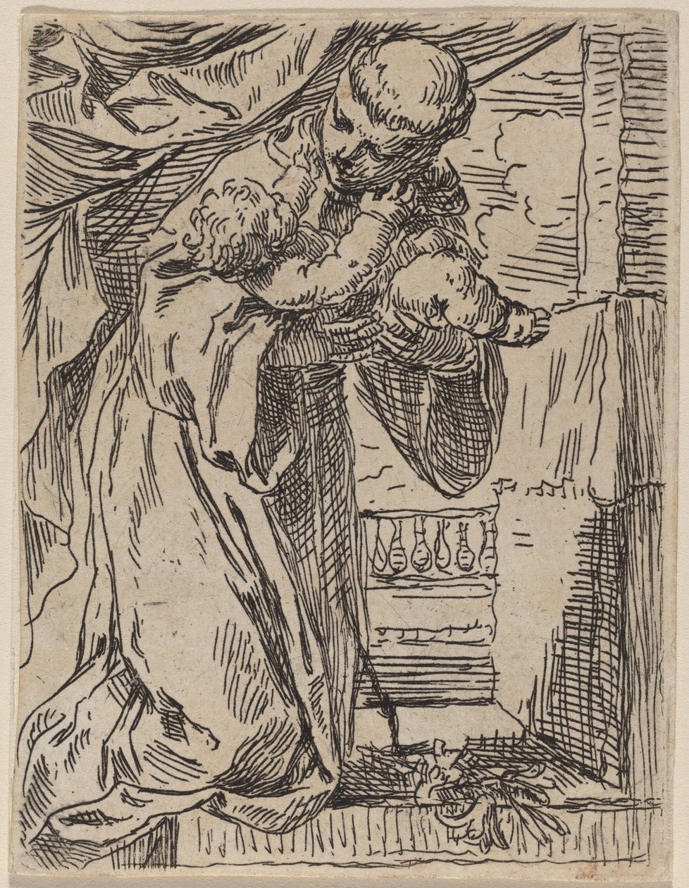 Den lilla helige Antonius av Padua av Simone Cantarini