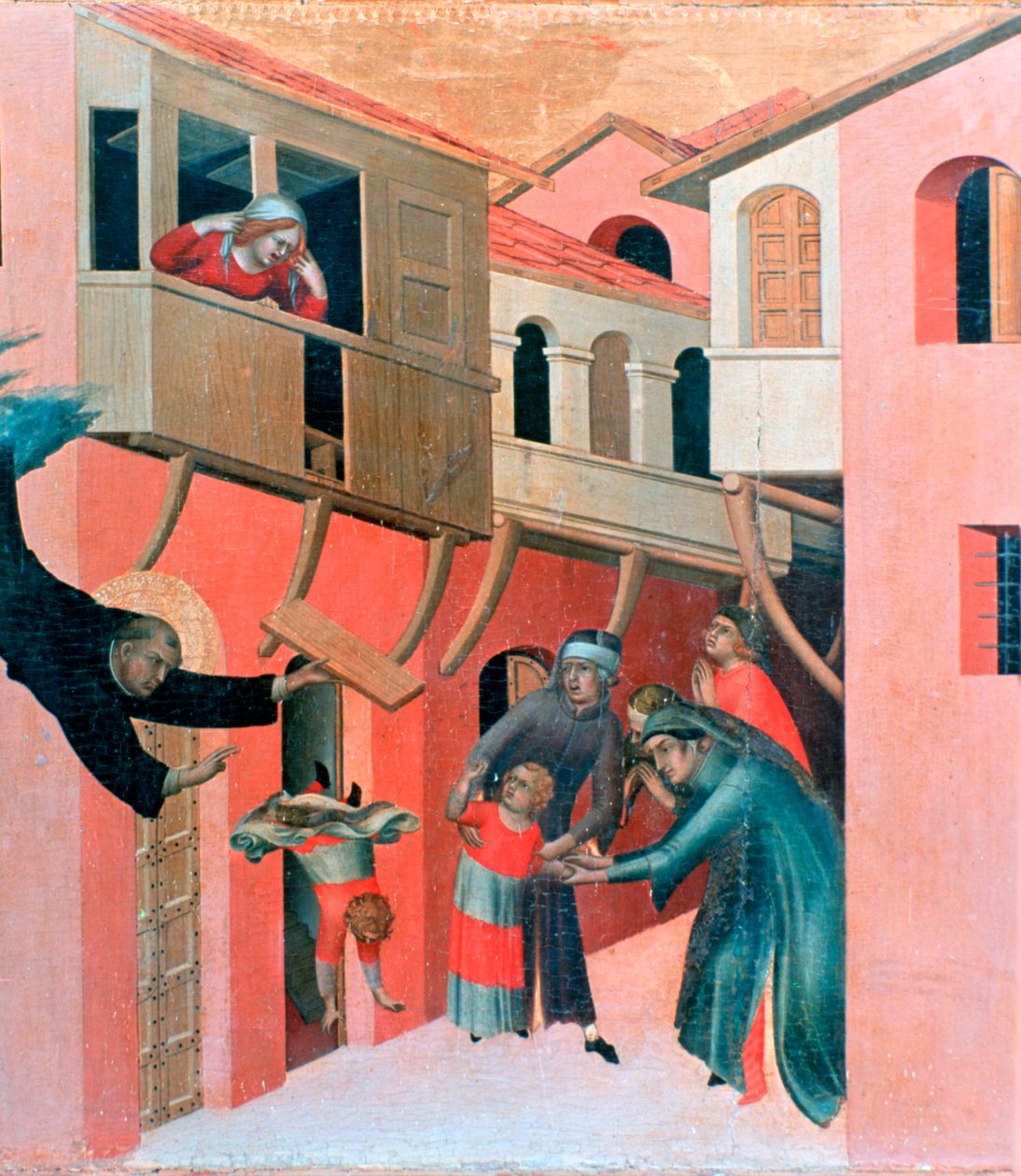 Välsignade Agostino Novello altartavla, detalj, 1324 av Simone Martini