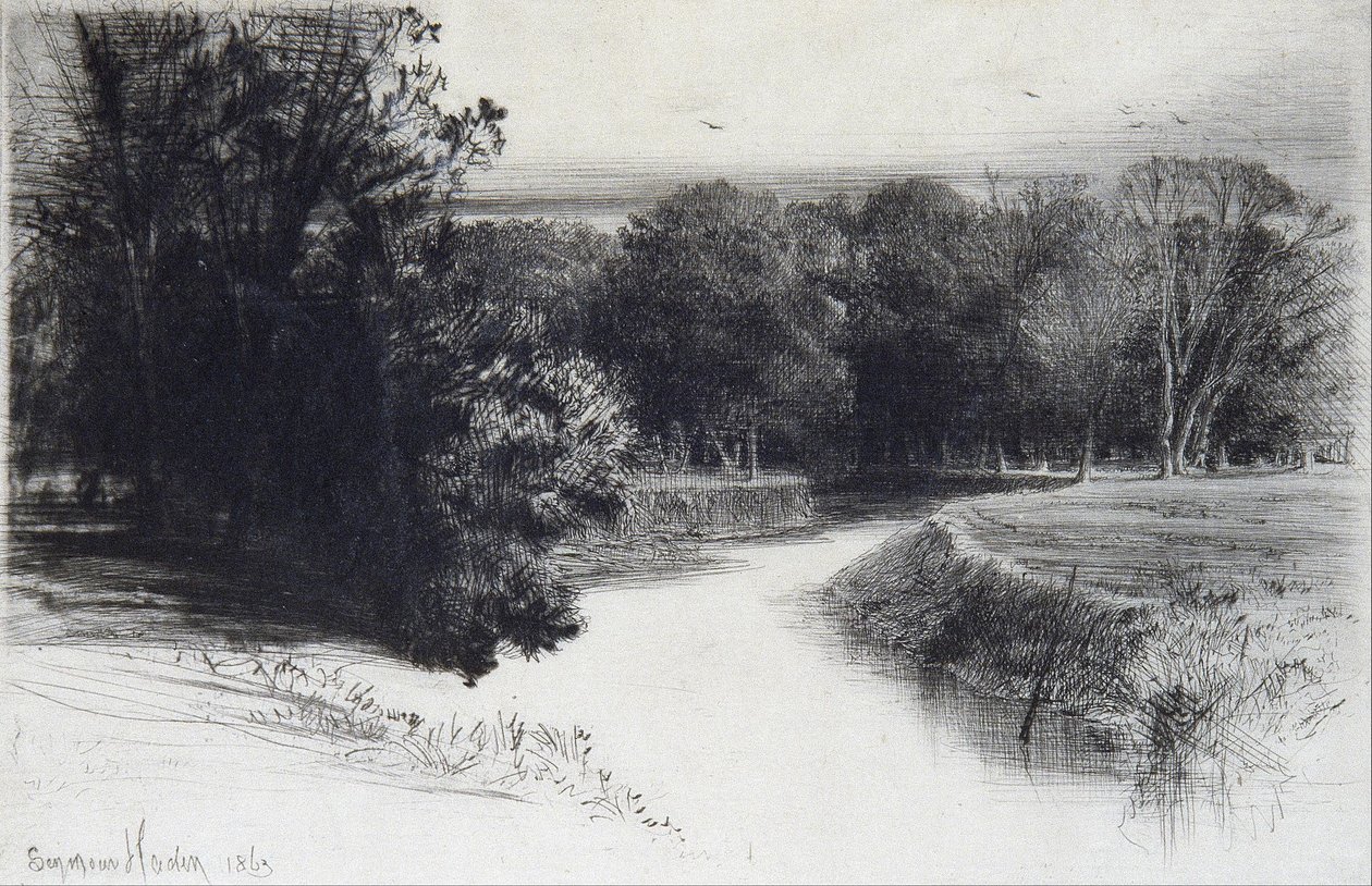 Solnedgång i Irland av Francis Seymour Haden
