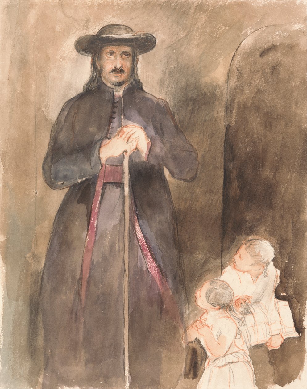 En präst med två barn av Sir David Wilkie